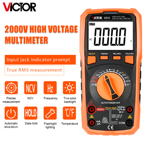 VICTOR-multímetro digital con pantalla de 2000 recuentos, multímetro de alta tensión y resistencia, testerTrue <span class=keywords><strong>RMS</strong></span>, 6000 V, AC/DC, 2000V, NCV - Product Image 2