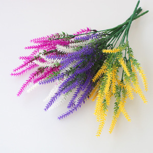 Ramillete de Lavanda Artificial sin Hojas y Espigas de Trigo de 35cm, Flores de Plástico para Decoración de Bodas y Hogar, Estilo Pastoral - Product Image 3