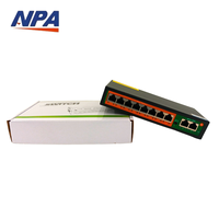 Directo de Fábrica, Mini Switch Ethernet RJ45 POE de 10/100M, 8 Puertos POE + 2 Uplink para Cámara, TV, PC, Hikvision