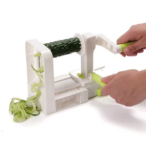 Nuevo multifunción 4 cuchillas Spiralizer plegable vegetal espiral rebanador cocina rallador y picador multiherramienta para uso en la cocina