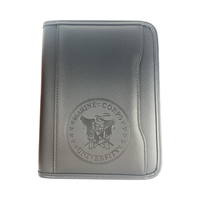 Carpeta de cuero B5 de lujo-Logotipo personalizado, resistente al agua con Portalápices para viajes diarios y notas académicas