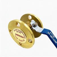 Válvula de bola manual de latón OEM para alta temperatura con conexión de brida base y tamaño personalizado