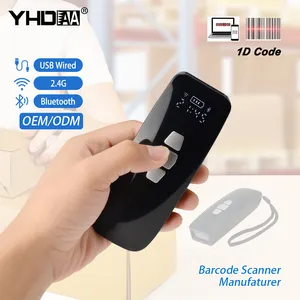 2D Draagbare Mini Bt Barcode Lezers Draadloze Qr Code Scanner Reader Lange Werktijd Met Batterij Geheugen