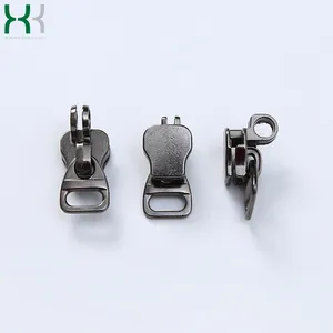 New Design quality Nickel-Free zinc alloy metal non lock double hook slider Zipper Puller for nylon zipper