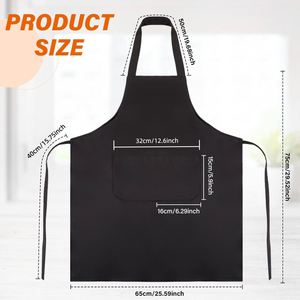 Tabliers unis économiques pour événements promotionnels, achat en gros, vêtements de travail de cuisine, tablier de cuisine imprimé avec logo personnalisé pour cadeaux promotionnels - Product Image 2