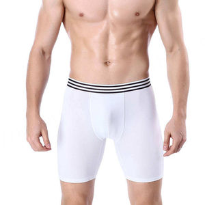 Caleçons longs personnalisés pour hommes 95% nylon 5% spandex respirant et doux, confortable, sous-vêtements tricotés à taille moyenne - Product Image 3