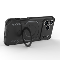 Coque de protection intégrale avec anneau magnétique intégré en TPU+PC anti-rayures pour iPhone 17 Air Pro Max