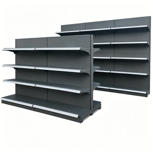 <strong>Heavy</strong> <strong>Duty</strong> Double Sided Gondola Supermarket <strong>Shelves</strong> Metal Display Stand Racks Modular Eco-Friendly Adjustable Shelving - Product Image 1