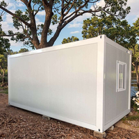 Conteneur détachable à installation facile pour maison préfabriquée à dégagement rapide de 20 pieds avec matériaux de panneau sandwich en acier en bois à usage polyvalent