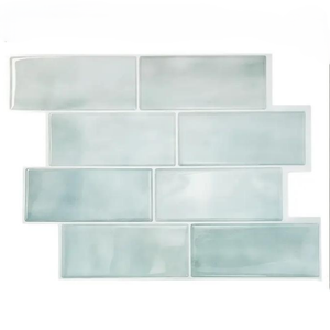 Modern White Vinyl PU PET Geometric Herringbone Self-Adhesive Wall <strong>Tiles</strong> 305x305mm Waterproof Shower <strong>Tile</strong> <strong>Sticker</strong> <strong>Kitchen</strong> - Product Image 3