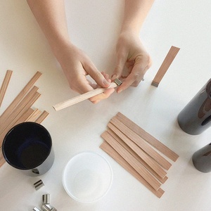 بيع بالجملة شمع سهل الاستخدام حجم مخصص فتيل خشبي مع مشبك فتيل معدني فتائل خشبية لصنع الشموع - Product Image 6