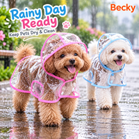 Imperméable transparent pour chiens d'extérieur, personnalisé, coloré, léger, en EVA, pour les promenades en extérieur