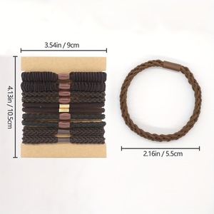 Lot de 10 élastiques tressés ajustables au design simple, pour queue de cheval, bracelet, pour femmes et hommes – Offre Spéciale - Product Image 3