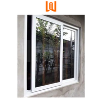 Diseño moderno PVC Ventanas corredizas de doble acristalamiento Pantalla de acero inoxidable Marco de aleación de aluminio Cortina colgante de apertura horizontal