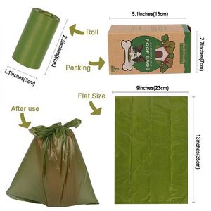 Customize logo Disposable Pet Eco Friendly <b>Compostable</b> Trash Garbage Pet Dog Waste Poop <b>Bag</b> - Product Image 3
