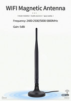 Antenne WIFI en caoutchouc double bande externe à Gain élevé 5dBi antenne magnétique 2.4G 5G pour décodeur