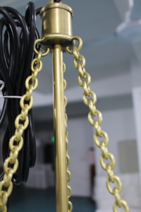 Yihao đơn giản đèn thủy tinh đèn bóng râm E12 cơ sở nhà hàng quầy bar tiền sảnh hiện đại đồng thau tuyến tính Đèn chùm trần Đèn Mặt dây chuyền - Product Image 6