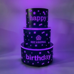 Espositore per Bottiglie di Vino a 3 Livelli in Ferro con Logo Personalizzato, Illuminazione LED, per Feste di <span class=keywords><strong>Compleanno</strong></span>, Nightclub, Bar, Presentatore di Bottiglie VIP - Product Image 6