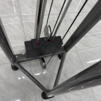 Máquina de Poleas Cruzadas Comercial de Alta Resistencia con Doble Ajuste, Entrenador Funcional con Pesas de Acero de 80 kg, Multi-Gimnasio