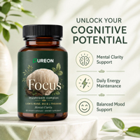 Pureon OEM/ODM Capsules de Concentré de Champignon Crinière de Lion, Complément Complexe de Champignons pour la Clarté Mentale