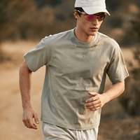 T-shirt de sport personnalisable pour homme, en coton respirant, à manches courtes, pour la salle de sport, la course à pied, les sports de plein air, t-shirt uni