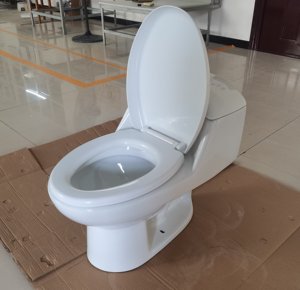 โถสุขภัณฑ์เซรามิคดีไซน์ใหม่แบบชิ้นเดียว/สุขภัณฑ์/ระบบกดน้ำสองจังหวะ ฝารองนั่งปิดแบบนุ่มนวล ความสูงที่นั่งแบบสบาย สำหรับบ้านและโรงแรม - Product Image 6