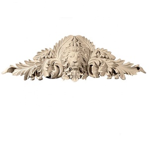 Abbellimenti da <span class=keywords><strong>parete</strong></span> <span class=keywords><strong>per</strong></span> la casa <span class=keywords><strong>Applique</strong></span> intagliata in legno non verniciato - Product Image 5