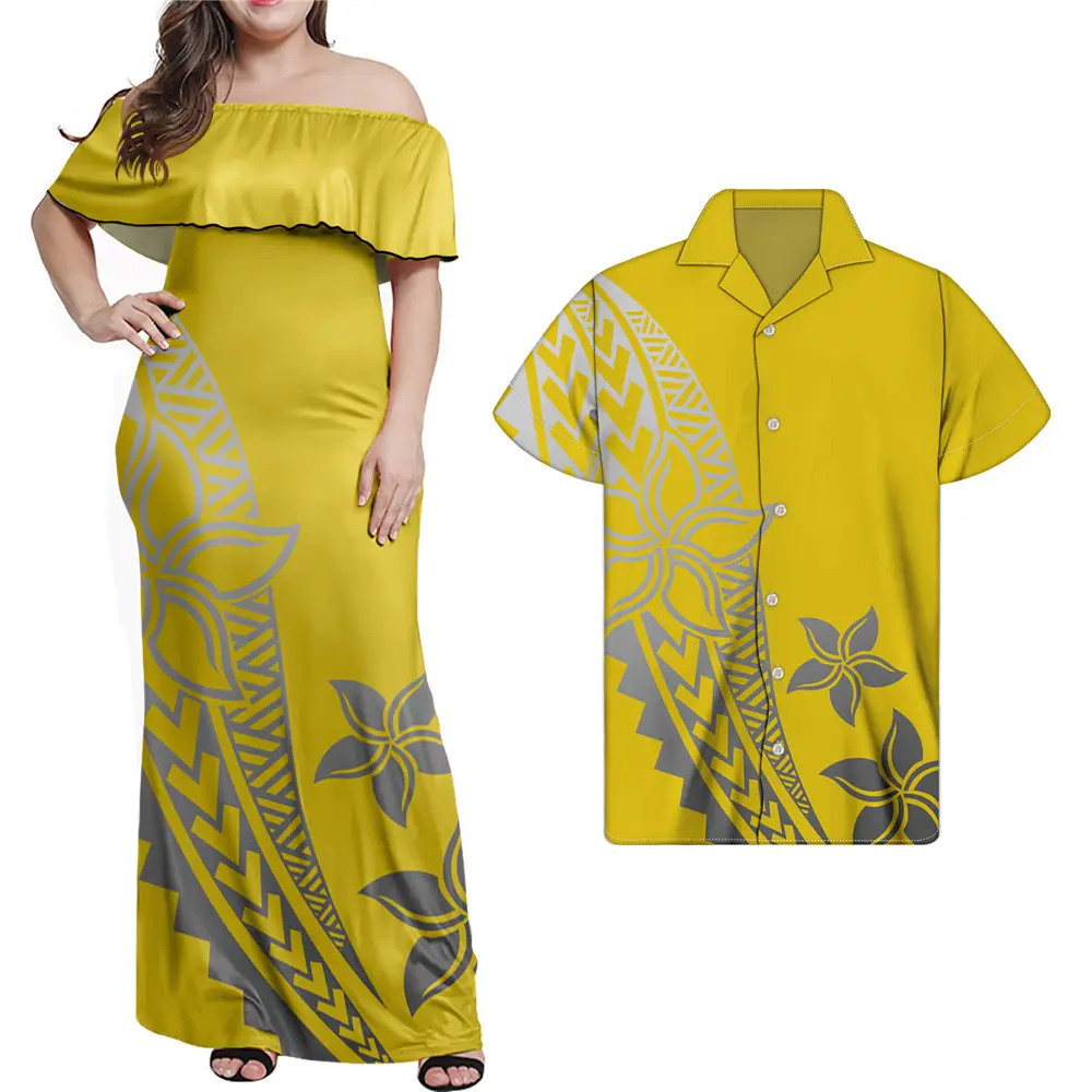 Hot Sale Stretchy Plus Size Dress And Hawaiian Shirt Vintage Polynesian Tribal Casual Woman Dresses Maxi Dress For Ladies
