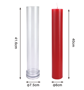 Moules à <span class=keywords><strong>bougies</strong></span> DIY faits maison <span class=keywords><strong>pour</strong></span> fêtes – Variété de moules cylindriques en plastique transparent très longs et durables <span class=keywords><strong>pour</strong></span> <span class=keywords><strong>bougies</strong></span> - Product Image 3