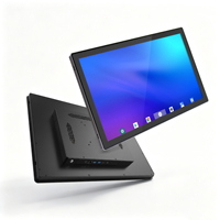 Écran tactile industriel de 15,6 pouces, panneau capacitif, PC, alimentation PoE, USB pour affichage numérique, kiosque