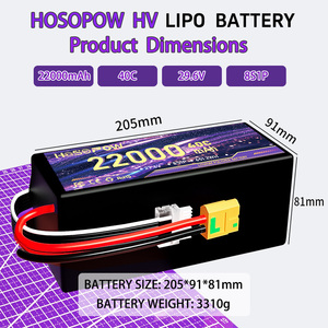 แบตเตอรี่ลิเธียมกึ่งแข็ง Hosopow ราคาประหยัด ความหนาแน่นสูง 260Wh/kg 3.85V 22000/16000/12000/4200mAh  แคโทด LiCoO2 H - Product Image 1