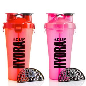 Fancy 700ml Sports Outdoor Dual Compartimiento <span class=keywords><strong>Doble</strong></span> Boca Multifunción <span class=keywords><strong>Shaker</strong></span> Botella de agua con malla - Product Image 2