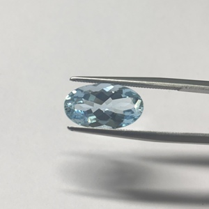 พลอยอะความารีนเบอร์ริลทรงรี 8x14 มม. สีฟ้าซานตามาเรีย พลอยหลวมทรงรี คุณภาพสูง ได้รับการรับรอง - Product Image 4