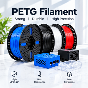 เส้นพลาสติก PETG ขนาด 1.75 มม. สำหรับเครื่องพิมพ์ 3 มิติ ความคลาดเคลื่อน ±0.02 มม. หลายสี สำหรับงานพิมพ์ FDM ชิ้นส่วนอิเล็กทรอนิกส์และชิ้นส่วนอเนกประสงค์ - Product Image 1
