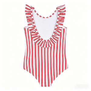 <span class=keywords><strong>Maillot</strong></span> <span class=keywords><strong>de</strong></span> <span class=keywords><strong>bain</strong></span> une pièce pour petites filles, rayé rouge et blanc, dos nu, bordure à volants, UPF 50+, <span class=keywords><strong>maillot</strong></span> <span class=keywords><strong>de</strong></span> <span class=keywords><strong>bain</strong></span> pour enfants - Product Image 2