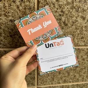 Custom Design High Quality Logo Design Print Matte Saying Business <b>Cards</b> Cardboard Material Screen Printing for Small Business - Product Image 5
