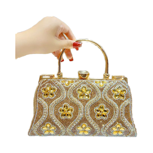 กระเป๋าถือสะพายข้างผู้หญิงแบบใหม่ ดีไซน์หรูหรา ขนาดใหญ่ จุของได้เยอะ เหมาะสำหรับงานเลี้ยงอาหารค่ำ งานร้องคาราโอเกะ พร้อมสายโซ่ ปิดแบบเปิดได้ รุ่น Tanjing - Product Image 1