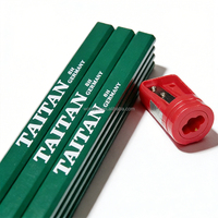 Crayon plat de charpentier Workpal HB, mine noire, personnalisable avec logo, crayons de menuiserie pour le bureau et l'école
