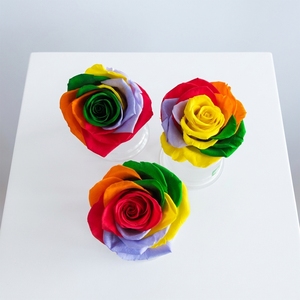 HFlora Vente en gros Têtes <span class=keywords><strong>de</strong></span> roses éternelles colorées en forme <span class=keywords><strong>de</strong></span> cœur - Longue durée <span class=keywords><strong>de</strong></span> vie (3-5 ans) Couleurs personnalisables pour Noël - Product Image 2