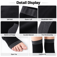 Manchons de compression pour femmes 480D, au-dessus du genou, à bout ouvert, à compression graduée, pour la circulation quotidienne, OEM personnalisé