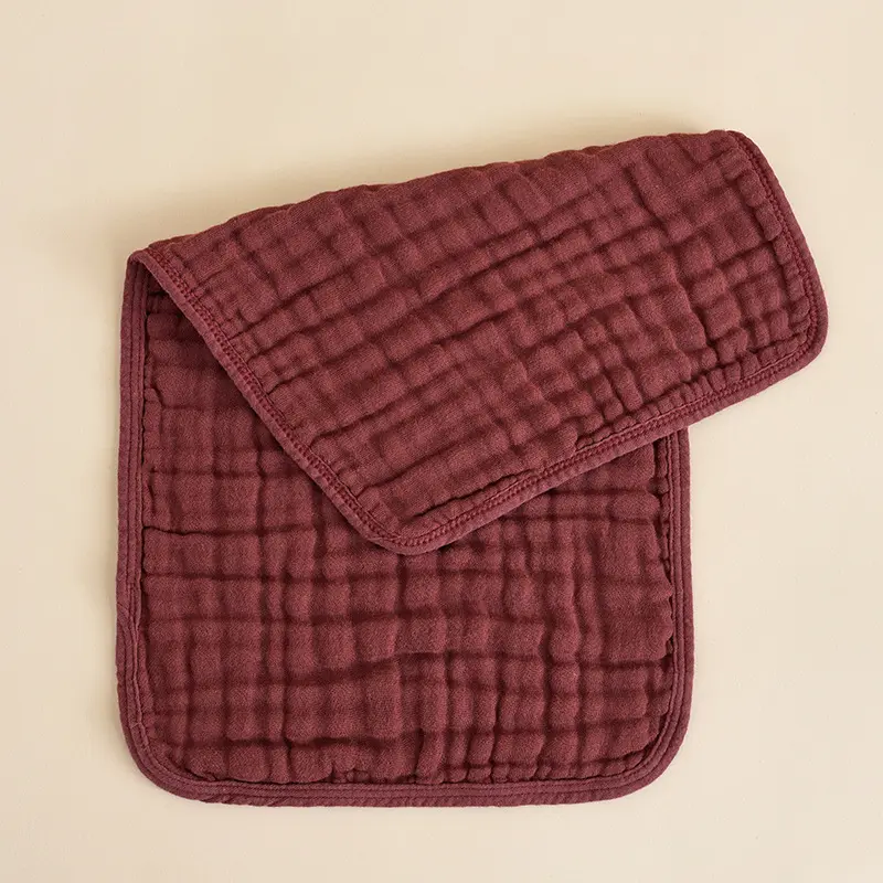 Vente en gros 100% coton 6 couches de gants de toilette doux pour bébé débarbouillettes en mousseline pour bébé