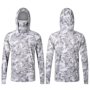 Camisa de Pesca con Capucha de Camuflaje para Hombre, Protección UPF 50 Anti-UV, Manga Larga, Ligera, de Poliéster, para Actividades al Aire Libre - Product Image 1