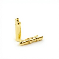 Amass GC4011-M/GC4011-F Prise banane en cuivre pur plaqué or 40 mm pour modèles réduits d'avions RC 500V 5-70A pour moteurs
