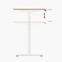 Table de bureau réglable en hauteur pour ordinateur portable, en métal, avec angle réglable, poste de travail pour personnel, bureau électrique assis-debout