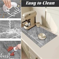 Tapis de café en caoutchouc antidérapant Super absorbant terre café Bar tapis Machine cafetière expresso tapis pour porte-vaisselle
