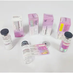 Desain Daftar Lengkap Merek Kustom 10Ml Label Vial dan Kotak Kotak Vial Farmasi dengan Stiker Hologram Keamanan