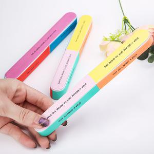 Colored Edge Nail File <b>EVA</b> Sponge 180 Grit Reusable For Nail Shaping And Polishing - Product Image 1