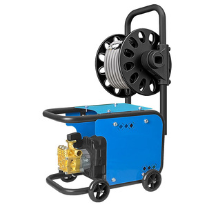 Nettoyeur haute pression 2000-3000W, machine de lavage de voiture électrique avec enrouleur de tuyau et roues pour usage domestique - Product Image 1