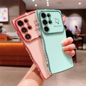 Custodia per Telefono di Lusso con Design a Cuore Ondulato Elettroplaccato per <span class=keywords><strong>Samsung</strong></span> Galaxy S25 Ultra S24 S23 S22 Plus A14 A15 A24 A25 - Product Image 3