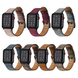 20mm cuero de vaca mariposa hebilla Correa 42mm Gamuza aceite cera cuero Smart Watch pulseras para Apple <span class=keywords><strong>Casio</strong></span> Series 10 - Product Image 5